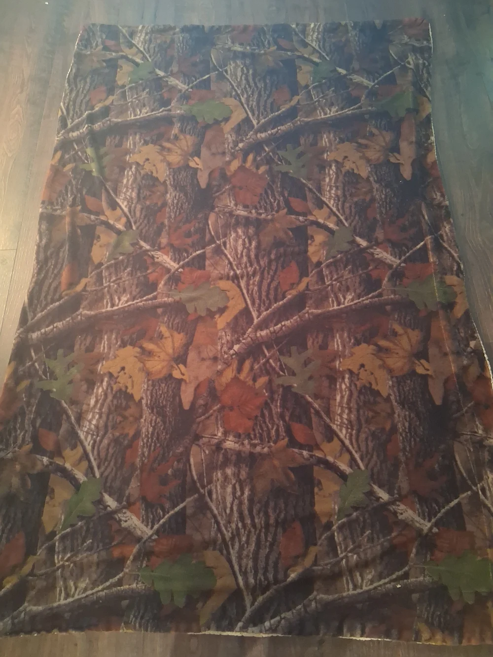Camouflage Print Blanket in Brown and Green Warm..hunting